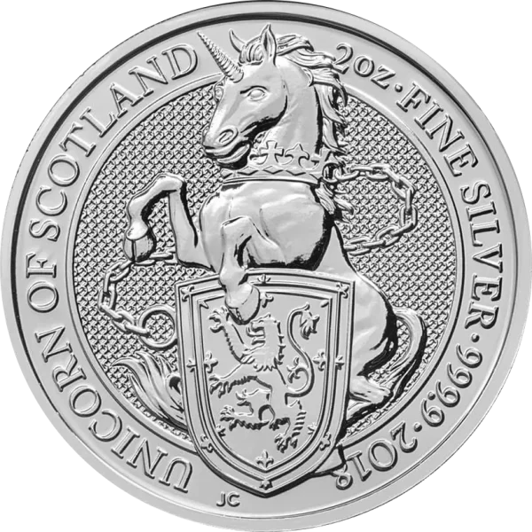 2018-great-britain-2-oz-silver-queens-beasts-the-unicorn-rewers Bestie Królowej: Jednorożec Szkocji 2 oz 2018 – Moneta Srebrna 9999 (2 uncje)