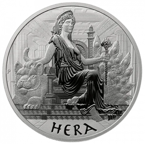 Bogowie Olimpu Hera 5 uncji srebra 2022 - Ag 9999