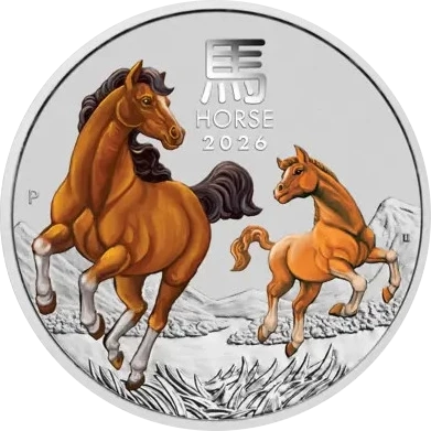 lunar-iii-rok-konia-2026-color-1-uncja-front-modified Srebrna moneta Lunar III Rok Konia kolor 2 oz 2026 – kolorowana scena z klaczą i źrebięciem