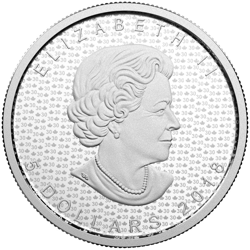 Srebrna Moneta Liść Klonowy 30. Rocznica Zestaw 2x1oz Kanada 2018 | Ag 9999 - obrazek 3