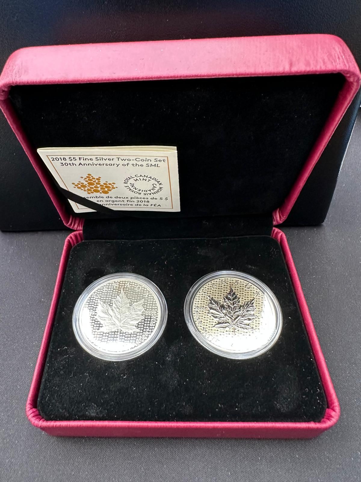 Srebrna Moneta Liść Klonowy 30. Rocznica Zestaw 2x1oz Kanada 2018 | Ag 9999 - obrazek 6