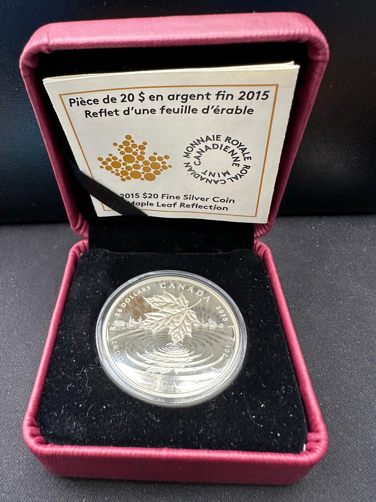 Srebrna Moneta Liść Klonowy Reflection Proof 1oz Kanada 2015 | Ag 9999 - obrazek 4