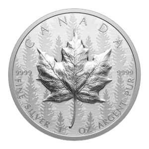 Srebrna moneta Maple Leaf Las Ultra High Relief 1oz Kanada 2024 Ag 9999 — wzór Serce Lasu Reverse Proof