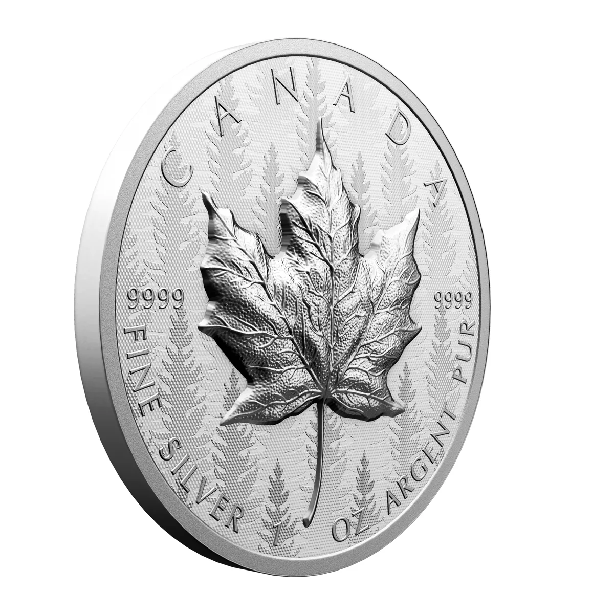 Srebrna Moneta Liść Klonowy Ultra High Relief Serce Lasu 1oz Kanada 2024 | Ag 9999 - obrazek 3