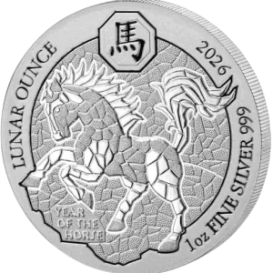 Srebrna moneta Lunar Year of the Horse 1 oz Rwanda 2026 Ag 999
