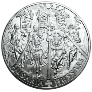 husaria-bu-1-uncja-2022-rewers Srebrny medal Husaria I BU 1 oz Polska 2022 Ag 999