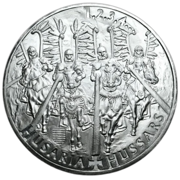 husaria-bu-1-uncja-2022-rewers Srebrny medal Husaria I BU 1 oz Polska 2022 Ag 999