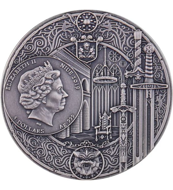 Srebrna Moneta Wiedźmin Ostatnie Życzenie 2 oz Niue 2019 Ag 999-awers Srebrna Moneta Wiedźmin Ostatnie Życzenie 2 oz Niue 2019 | Ag 999