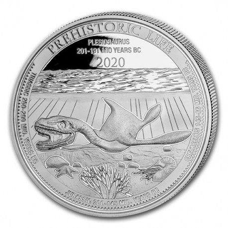 Congo: Prehistoric Life Plesiosaurus 1 uncja srebra 2020