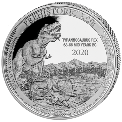 Congo: Prehistoric Life T-Rex 1 uncja srebra 2020