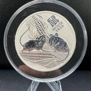 Perth mint: Lunar III Rok Myszy 5 uncjI srebra 2020