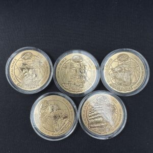 Nautical Ounce Złocenie 5 x 1 oz (2017–2021) – Moneta Srebrna 999 (1 uncja)