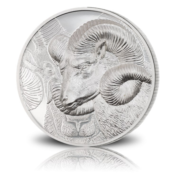 Wspaniały Argali 1 uncja srebra 2022 Proof Ultra High Relief - Ag 9999