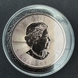 IMG_0875 Srebrna Moneta Kanadyjski Liść Klonowy Pink Gold 1 oz 2021 | Ag 9999
