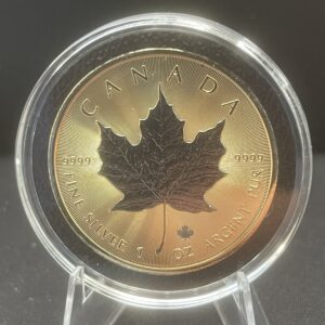 Srebrna Moneta Kanadyjski Liść Klonowy Space Gold 1 oz 2020 | Ag 9999