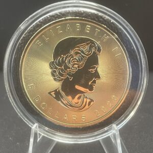 Srebrna Moneta Kanadyjski Liść Klonowy Space Gold 1 oz 2020 | Ag 9999