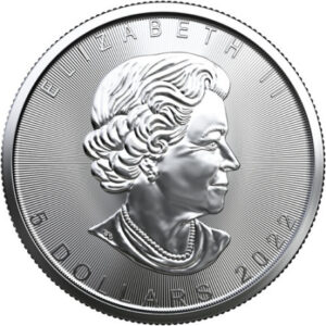 Srebrna Moneta Liść Klonowy Rose Gold 1oz Kanada 2022 | Ag 9999