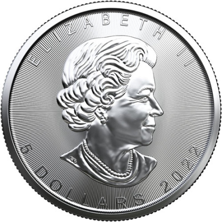 Srebrna Moneta Liść Klonowy Rose Gold 1oz Kanada 2022 | Ag 9999