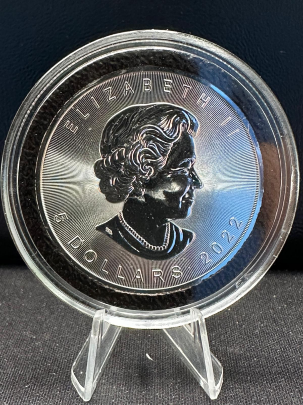 Srebrna Moneta Liść Klonowy Rose Gold 1oz Kanada 2022 | Ag 9999
