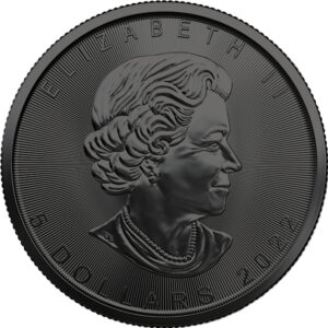 Srebrna Moneta Liść Klonowy Rainbow Ruthenium 1oz Kanada 2022 | Ag 9999