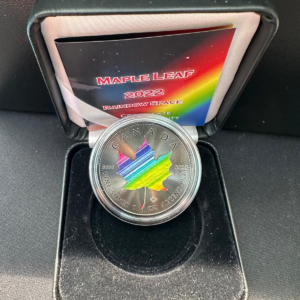 Srebrna Moneta Liść Klonowy Rainbow Ruthenium 1oz Kanada 2022 | Ag 9999