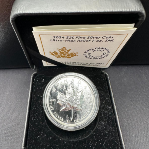 Srebrna Moneta Liść Klonowy Ultra High Relief Serce Lasu 1oz Kanada 2024 | Ag 9999
