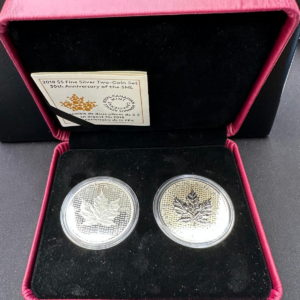 Srebrna Moneta Liść Klonowy 30. Rocznica Zestaw 2x1oz Kanada 2018 | Ag 9999