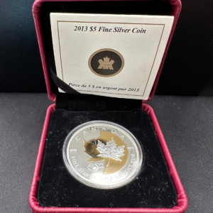 Srebrna Moneta Liść Klonowy 25. Rocznica Shadowleaf Proof 1oz Kanada 2013 | Ag 9999