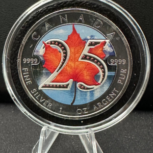 Srebrna Moneta Liść Klonowy 25th Anniversary Kolor 1oz Kanada 2013 | Ag 9999