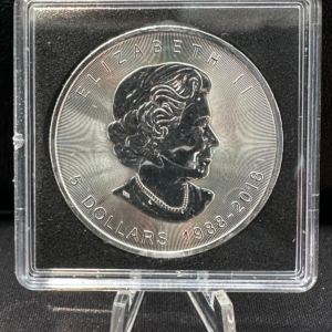 Srebrna Moneta Liść Klonowy 30th Anniversary Złocenie 1oz Kanada 2018 | Ag 9999