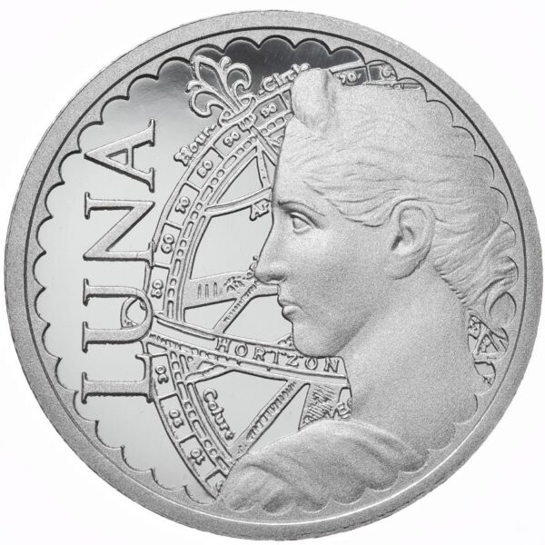 Srebrny medal Luna 1 oz Polmint bogini księżyca Ag 999