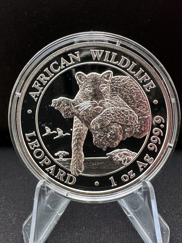 Bavarian Mint: African Wildlife Leopard 1 uncja srebra 2020